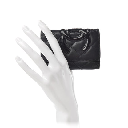 Chanel Calfskin Quilted Cambon 6 Key Holder Black 2 of 11