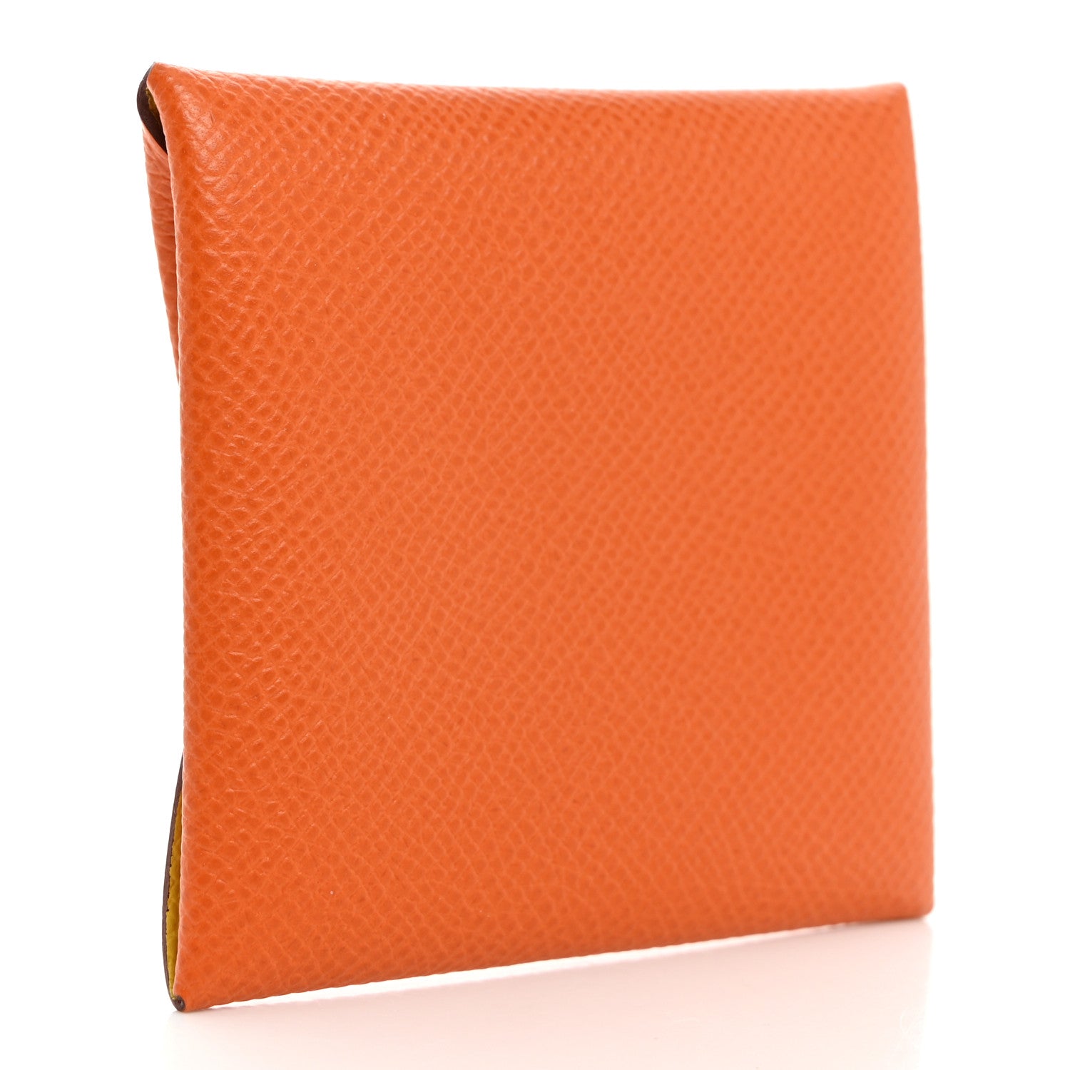 Hermes Epsom Bastia Verso Coin Purse Orange Lime 3 of 8