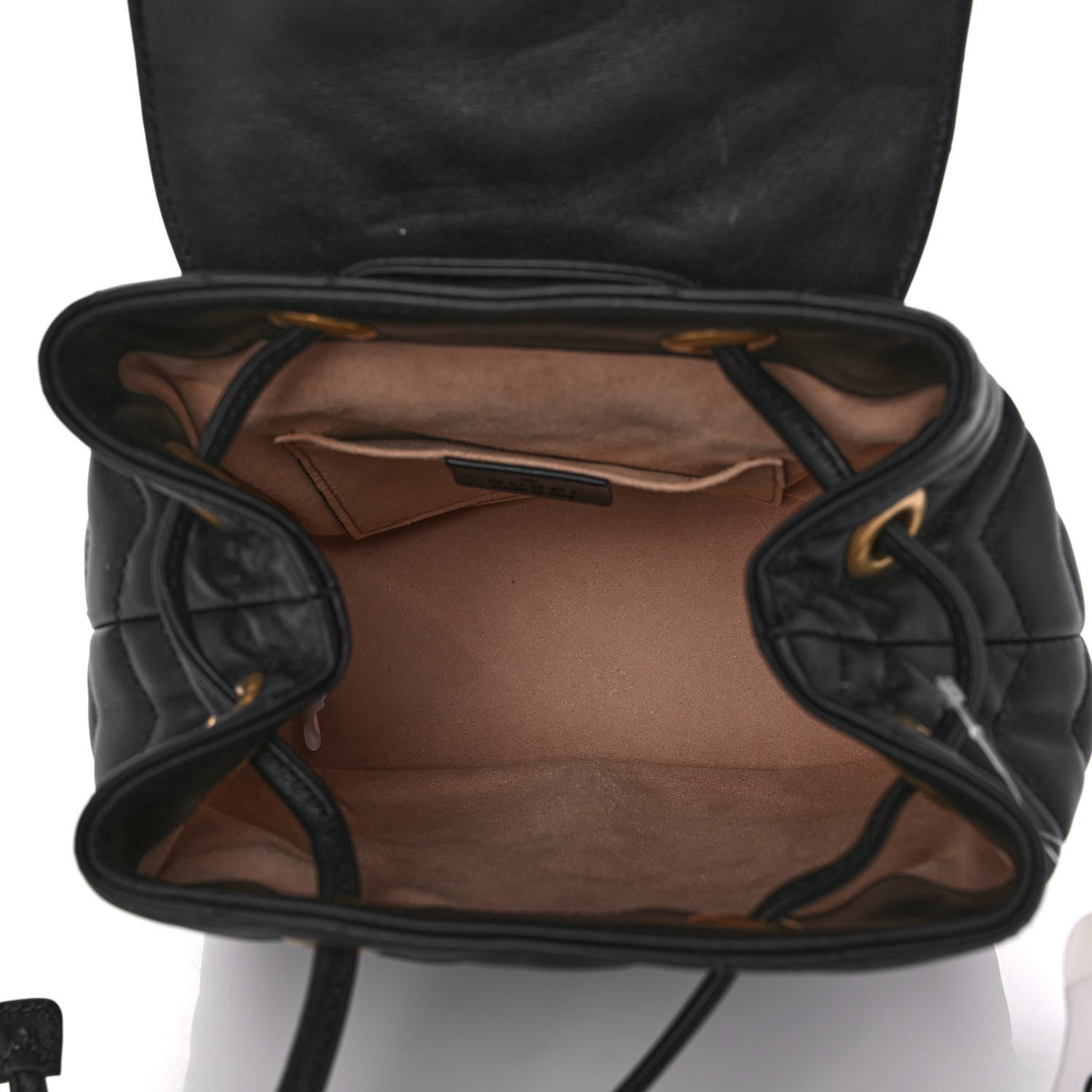 Gucci Calfskin Matelasse GG Marmont Flap Backpack Black 5 of 12