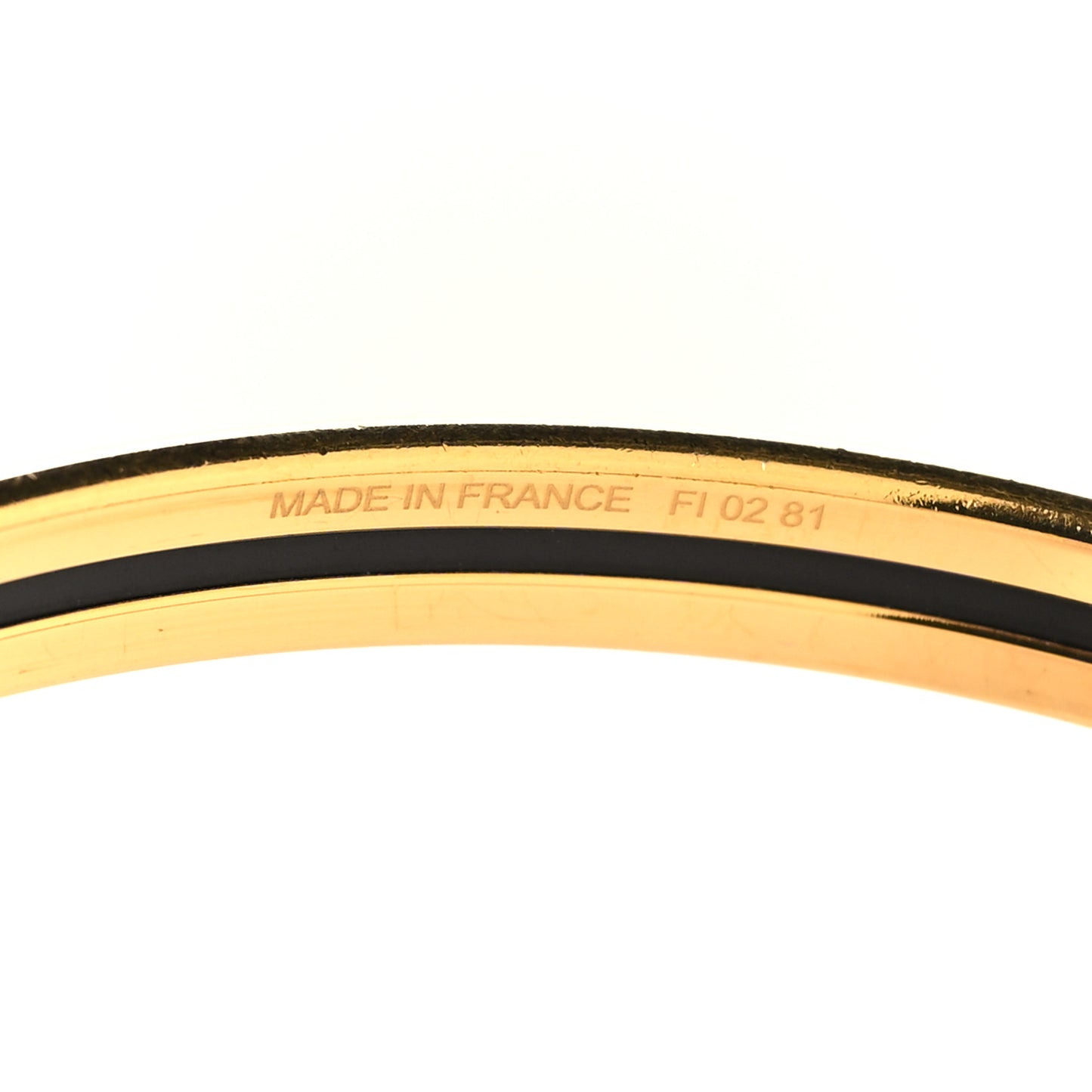 Enamel Printed Extra Narrow Uni Bracelet 70 Creme