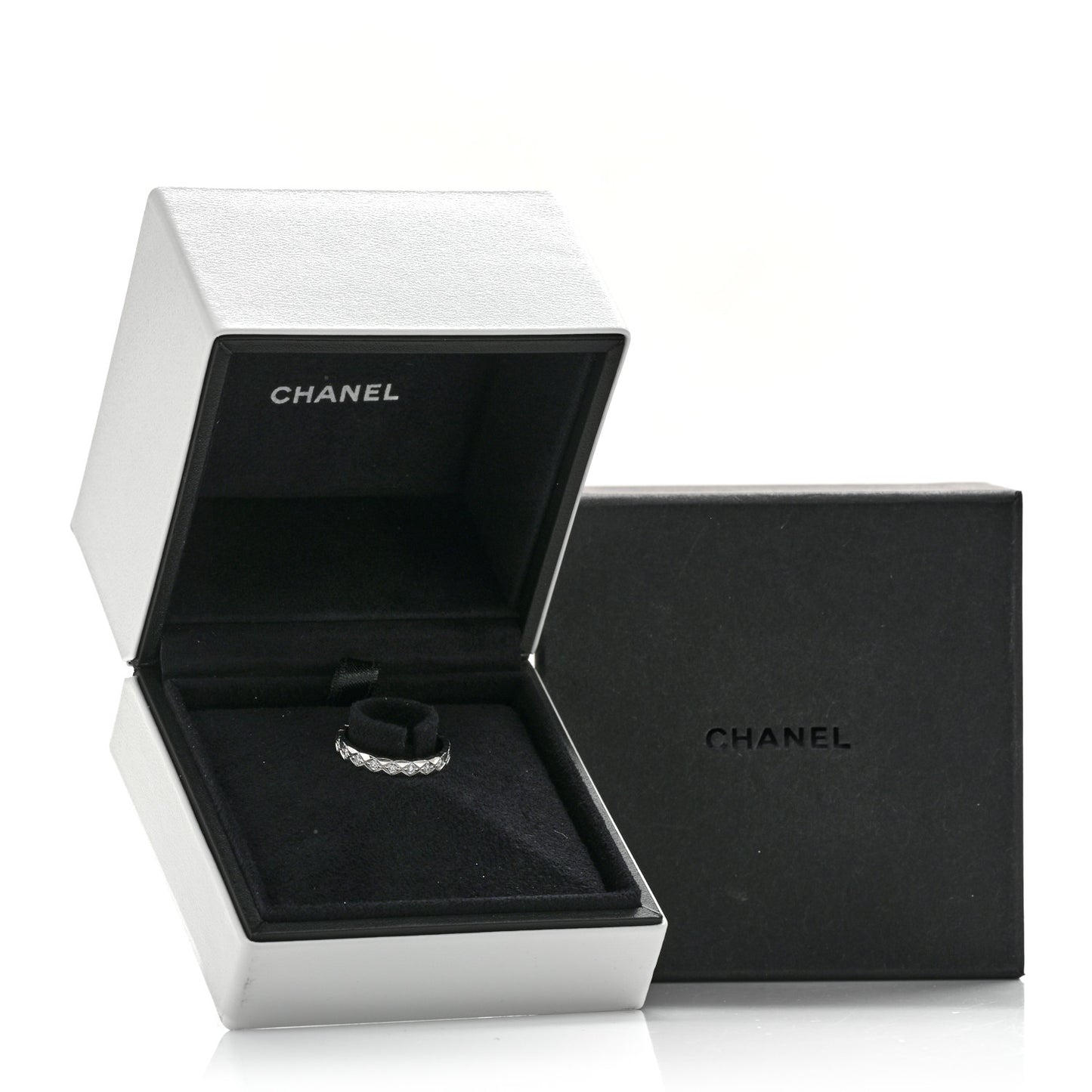 18K White Gold Diamond Mini Coco Crush Ring 55 7.25