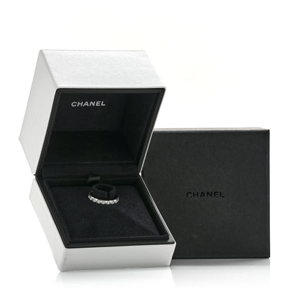 Chanel 18K White Gold Diamond Mini Coco Crush Ring 55 7.25 5 of 5