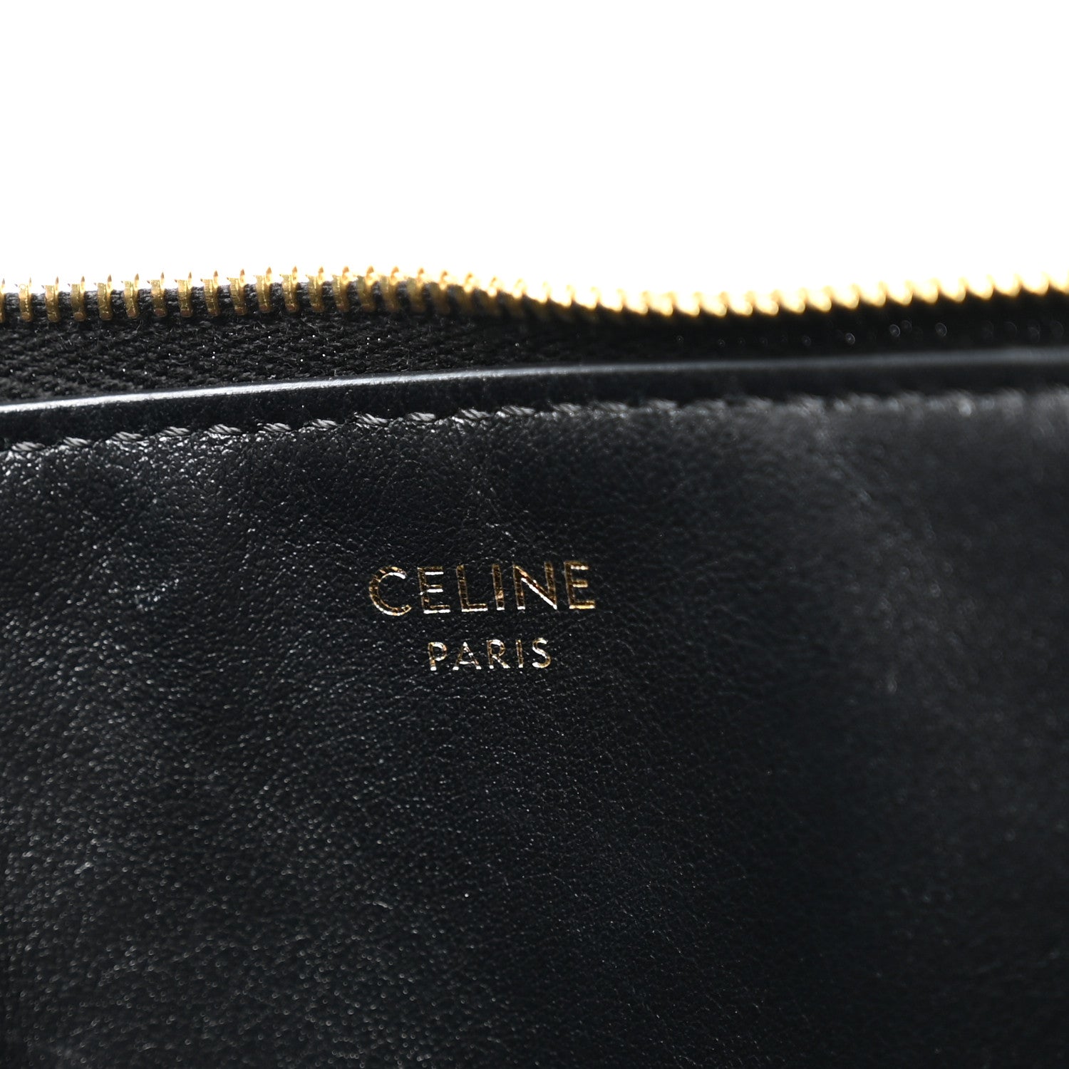 Celine Calfskin Quilted C Charm Pouch Black 6 of 8