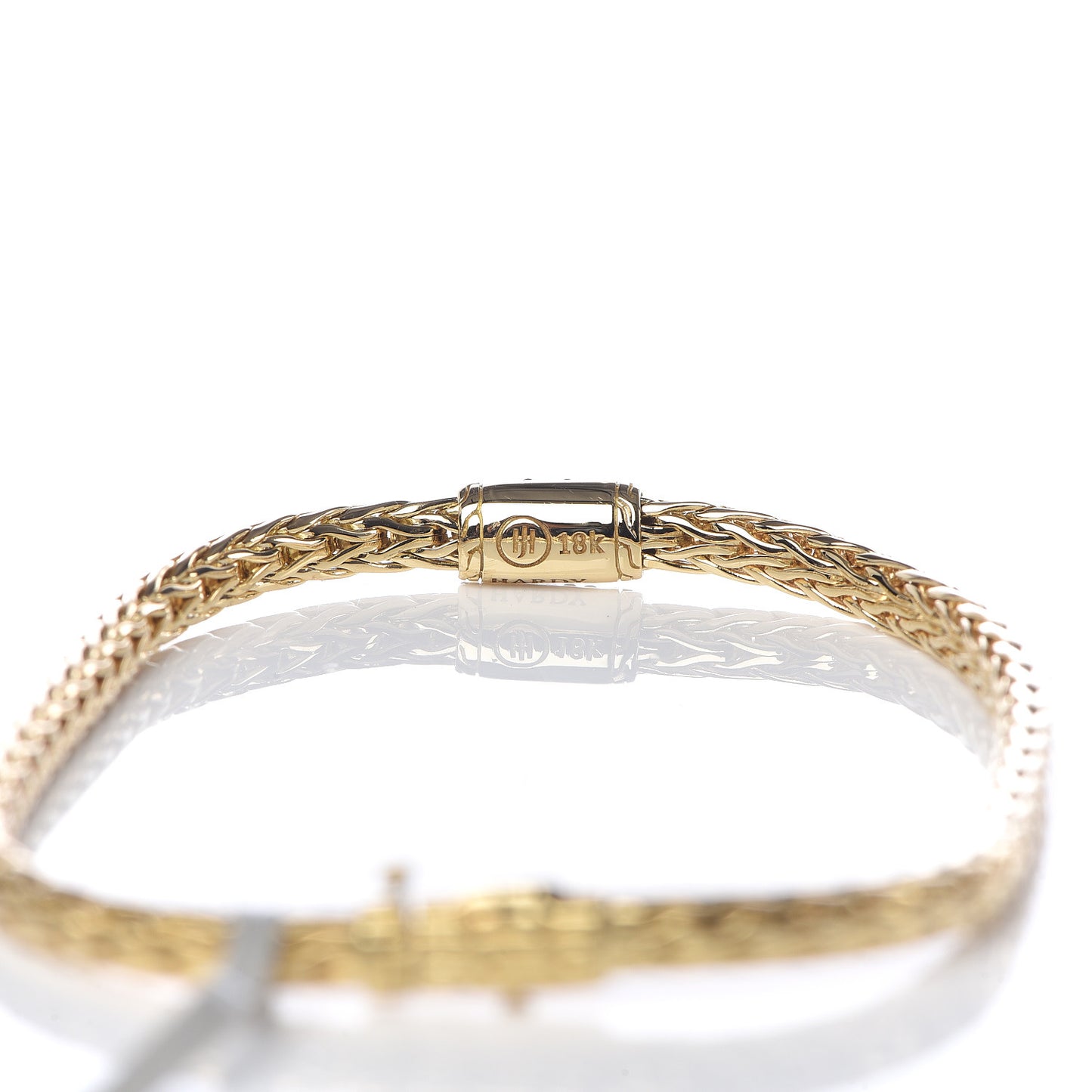 18K Yellow Gold Diamond 3.5mm Classic Chain Bracelet