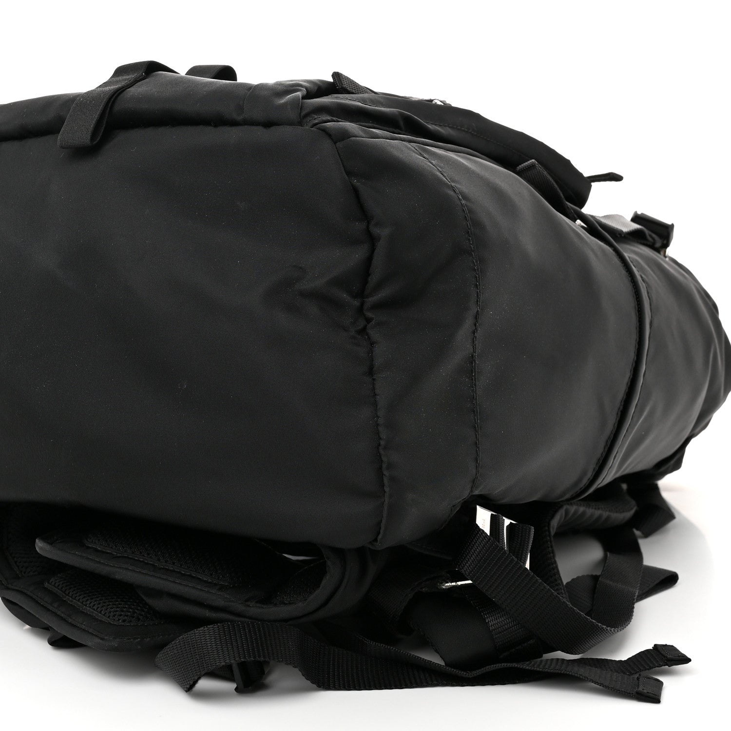 Prada Tessuto Nylon Montagna Double Buckle Backpack Black 9 of 9