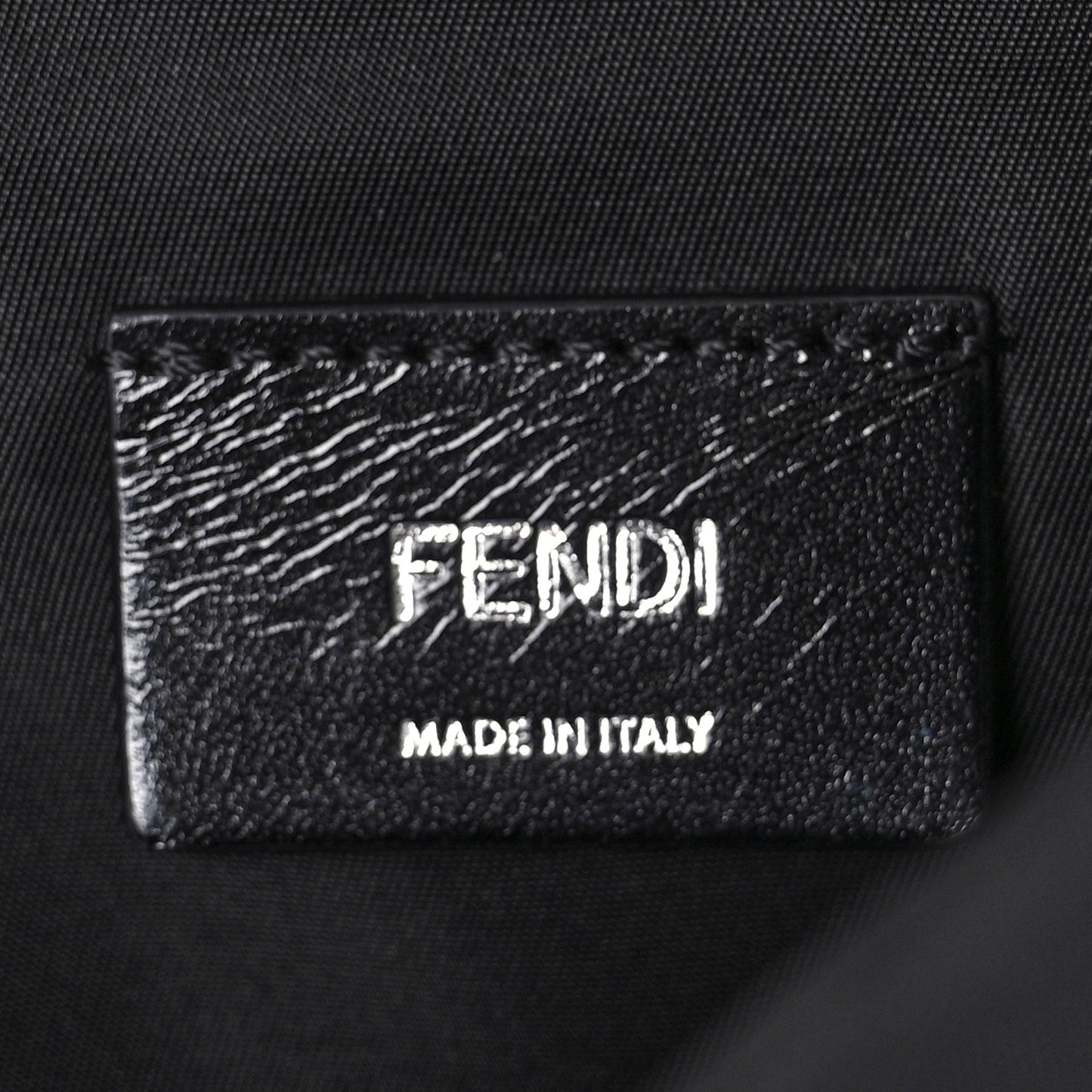 Recycled Fabric Jacquard Vitello Astro FF 1974 Medium Fendiness Backpack Asfalto Black