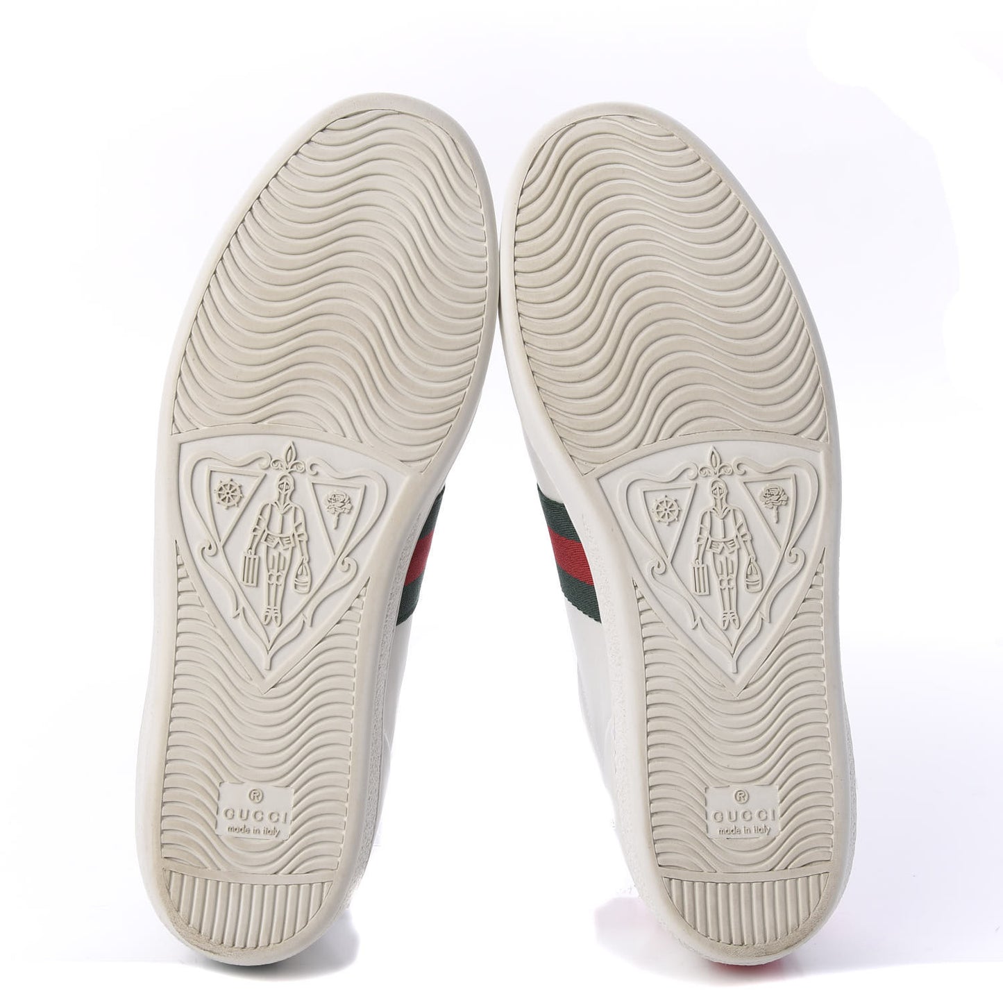 Calfskin Ayers Bee Embroidered Womens Ace Sneakers 41 White Green