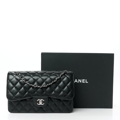 Chanel Caviar Quilted Jumbo Double Flap Black 12 of 12