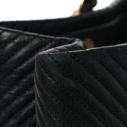 Chanel Wrinkled Lambskin Chevron Quilted Large Surpique Tote Black 11 of 11