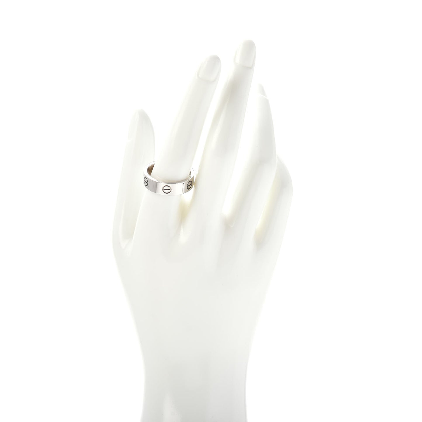 18K White Gold 5.5mm LOVE Ring 61 9.5