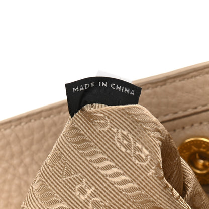 Prada Vitello Daino Side Pocket Hobo Sabbia 6 of 9