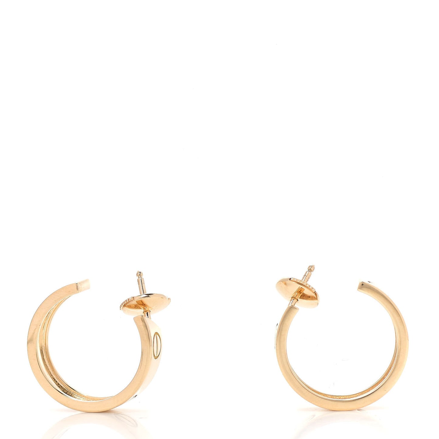 18K Yellow Gold 5.5mm LOVE Hoop Earrings