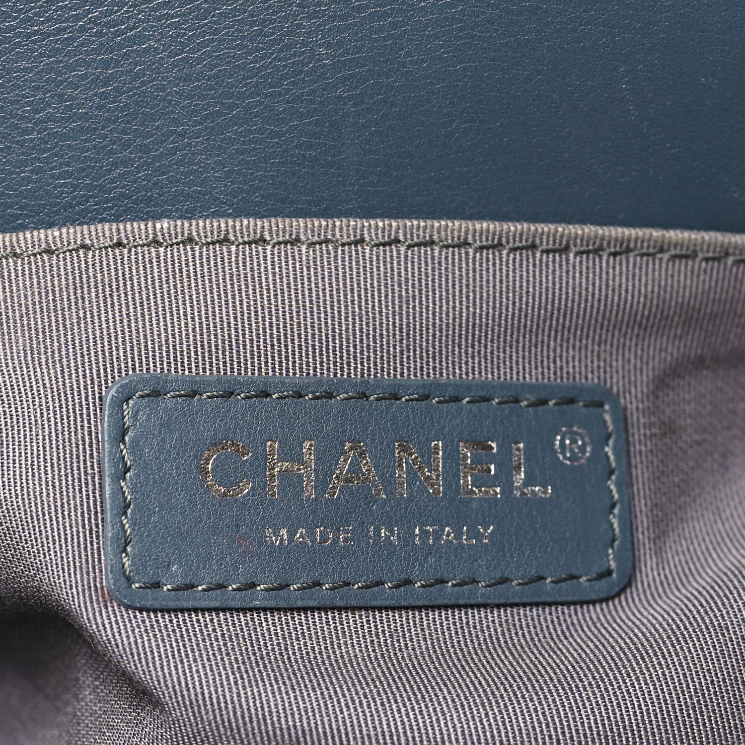 Chanel Calfskin Chevron Quilted Small Boy Flap Blue 6 of 10