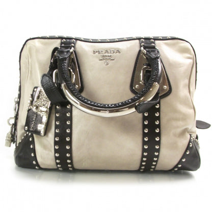 Prada Nappa Studded Trunk Bag Talco Black 1 of 16