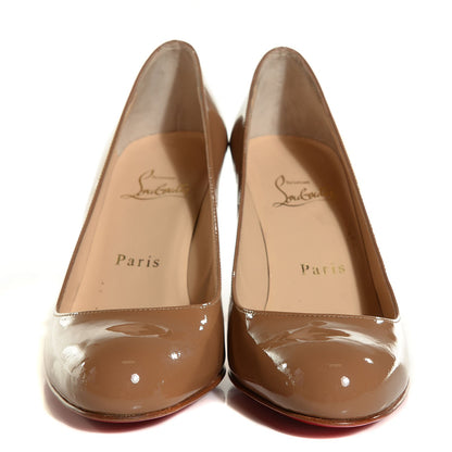 Christian Louboutin Patent Simple 85 Pumps 35 Camel 2 of 7