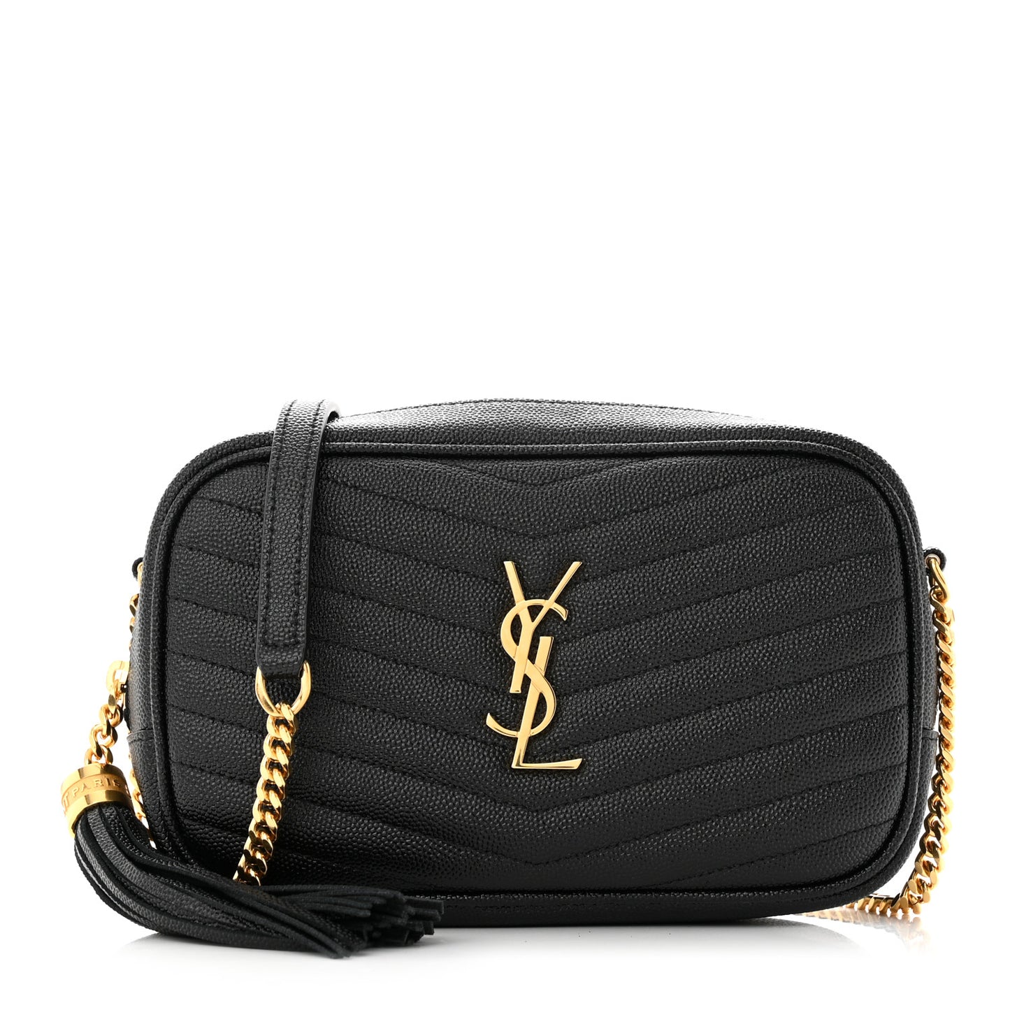 Grain De Poudre Matelasse Monogram Mini Lou Camera Bag Black