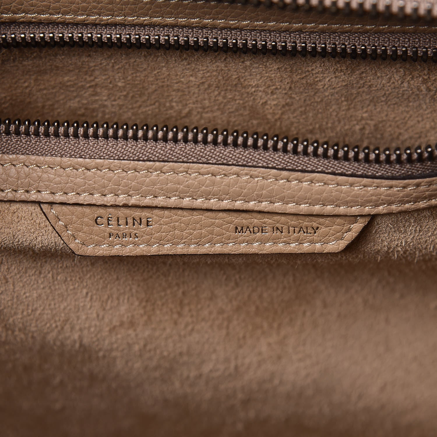 Celine Drummed Calfskin Mini Luggage Dune 6 of 12