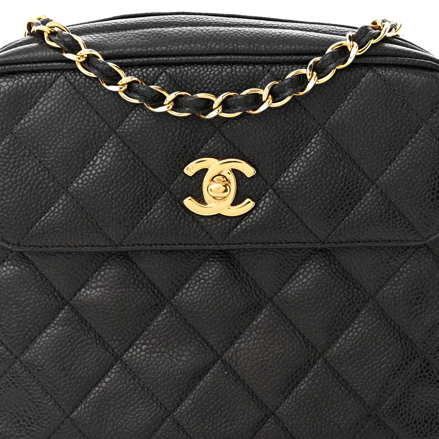 Chanel Caviar Quilted Flap Camera Case Black 9 of 13
