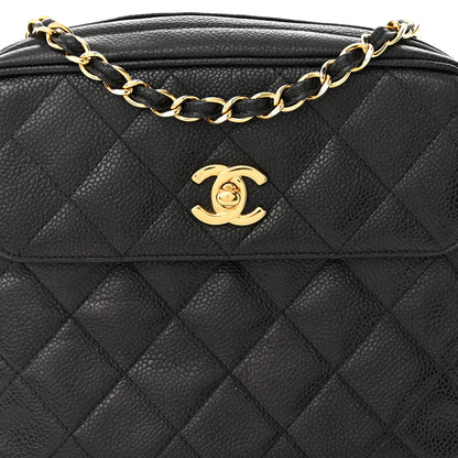 Chanel Caviar Quilted Flap Camera Case Black 9 of 13