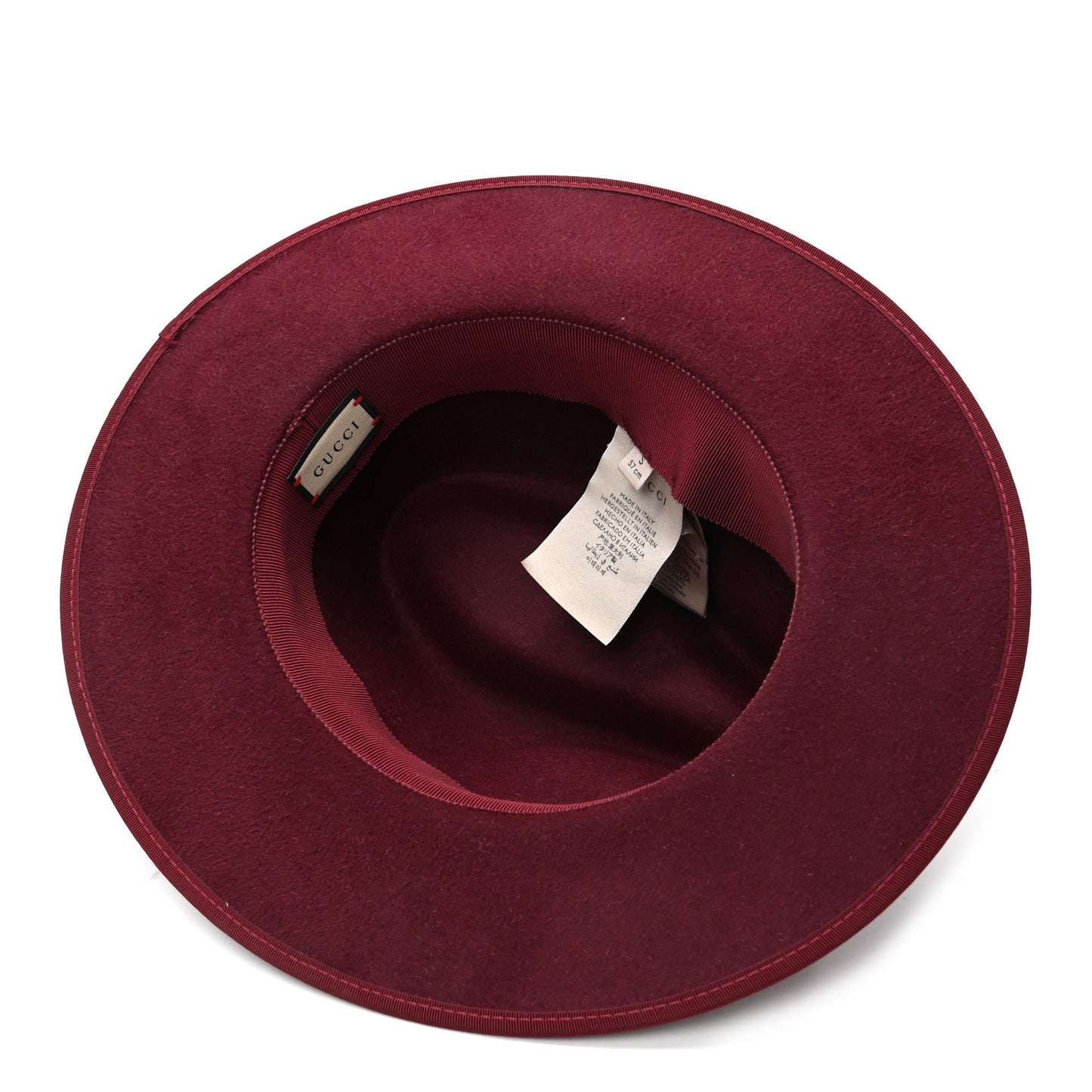 Felt Horsebit Hat S Bordeaux
