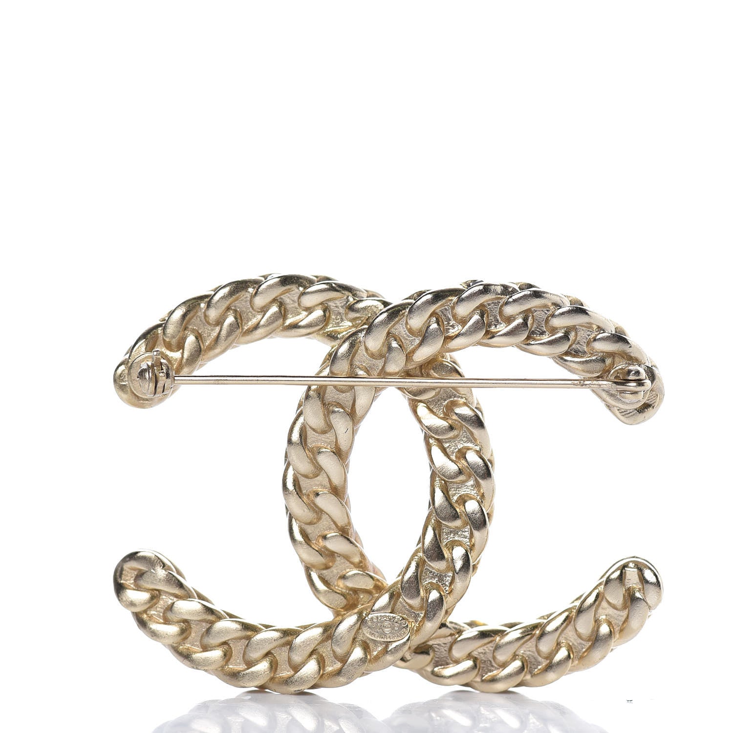 Chanel Iridescent Crystal CC Brooch Purple Gold 3 of 4
