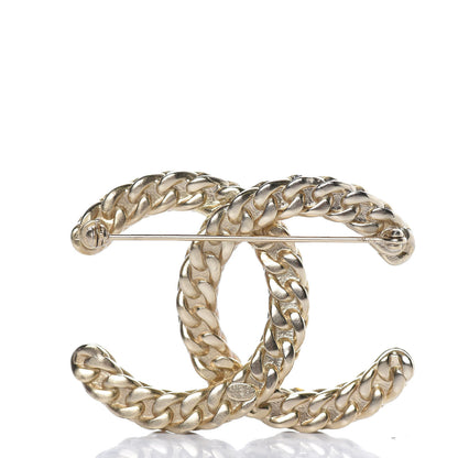 Chanel Iridescent Crystal CC Brooch Purple Gold 3 of 4