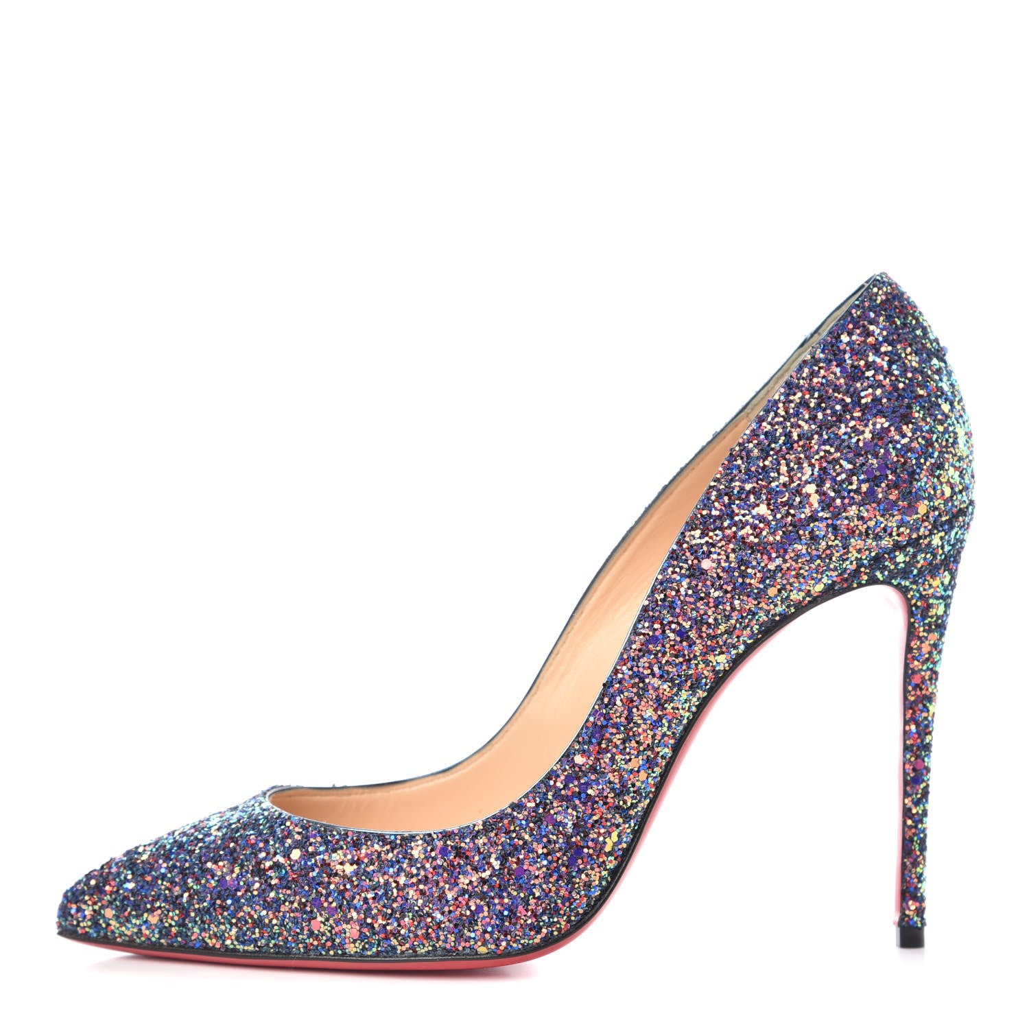 Christian Louboutin Glitter Pigalle Follies 100 Pumps 40.5 China Blue 1 of 8