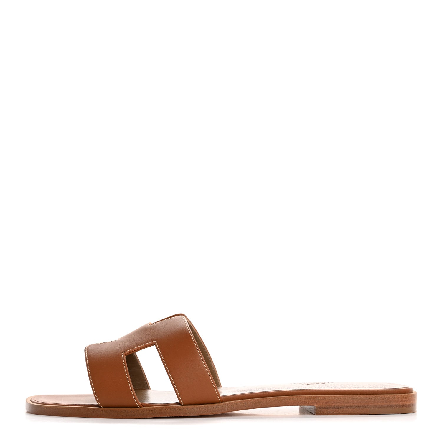 Hermes Box Calfskin Oran Sandals 40 Gold 1 of 10