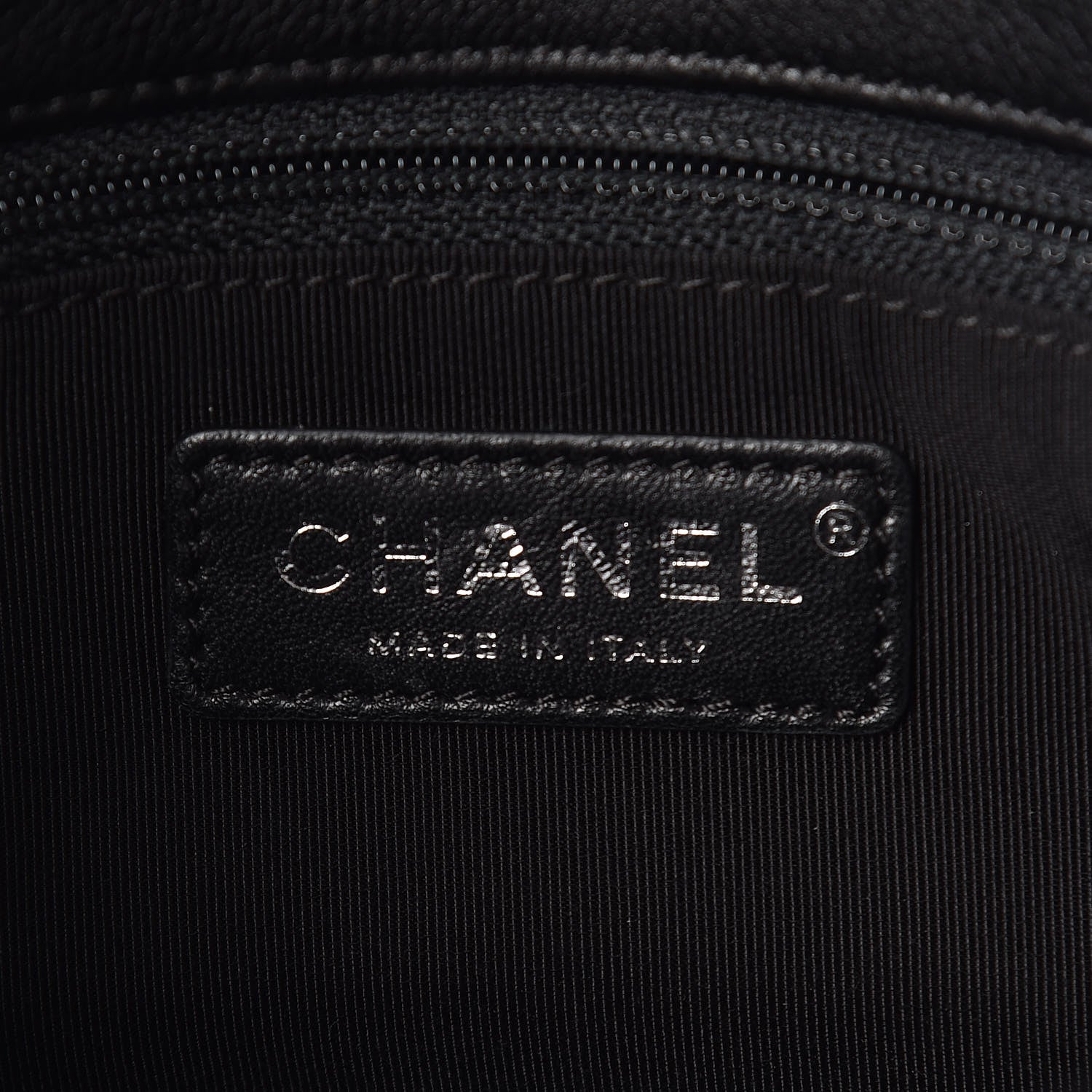 Chanel Calfskin Studded Chevron Quilted Small Wars Flap Black 8 of 11