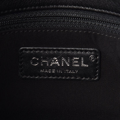 Chanel Calfskin Studded Chevron Quilted Small Wars Flap Black 8 of 11