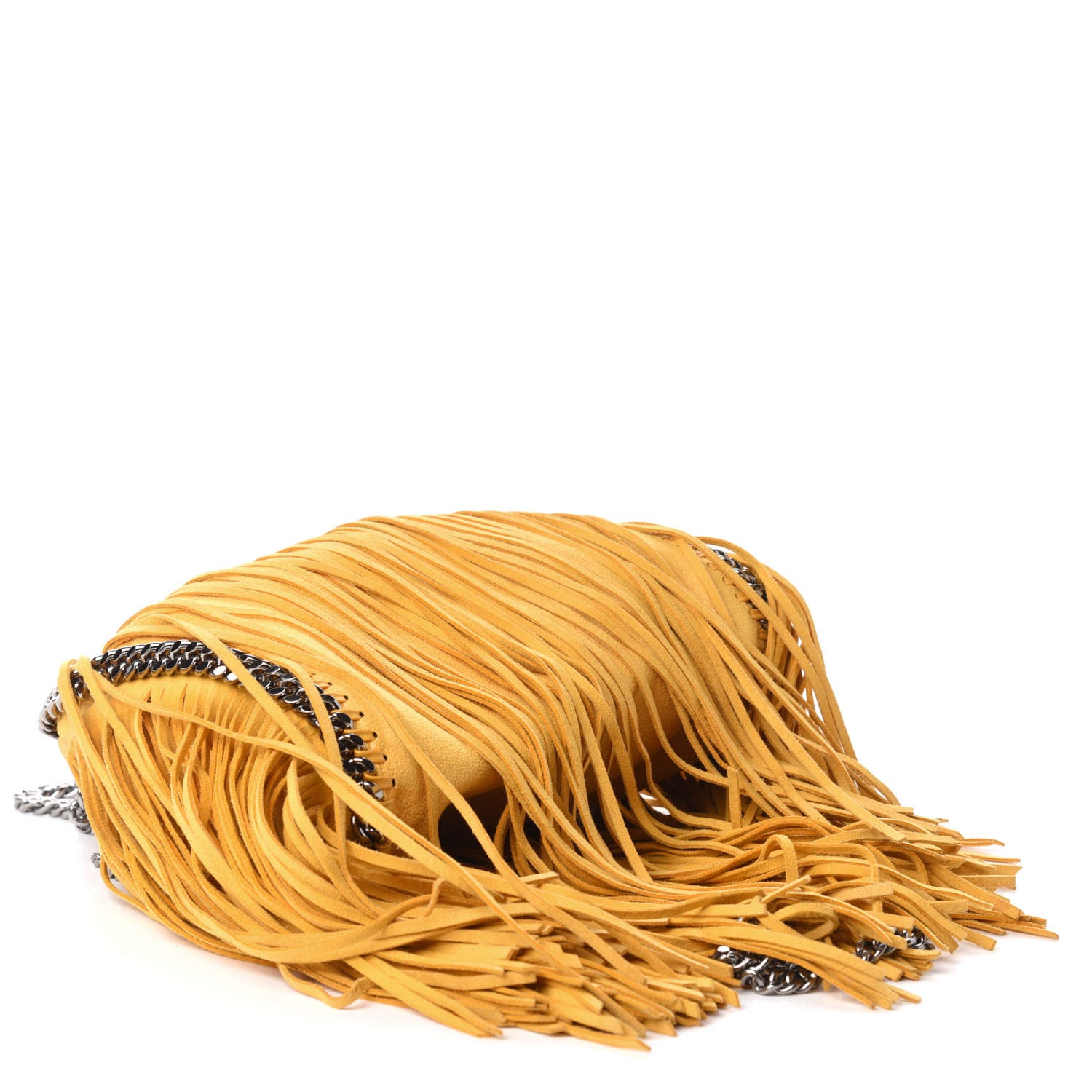 Stella McCartney Shaggy Deer Fringe Mini Falabella Tote Yellow 5 of 9