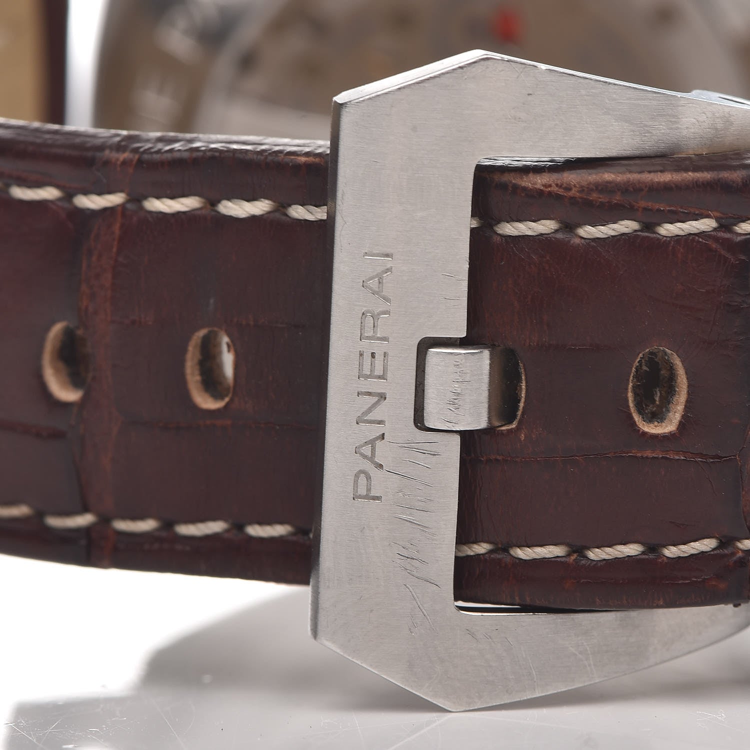 Panerai Stainless Steel Alligator 44mm Luminor GMT Automatic Watch Black PAM00320 7 of 11