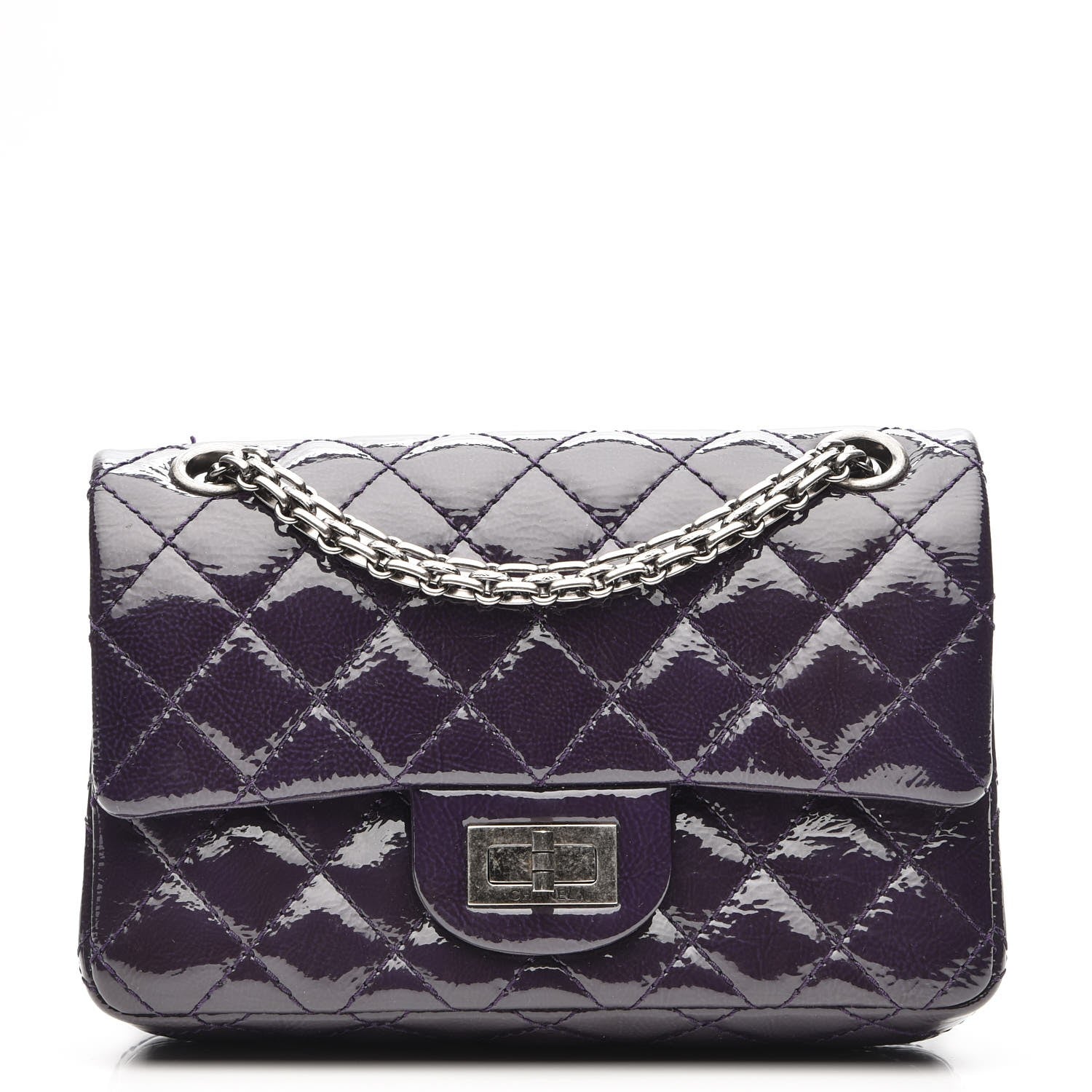 Chanel Patent 2.55 Reissue Flap 224 Purple 1 of 8