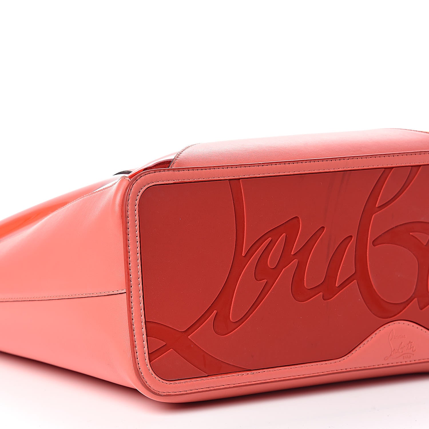 Christian Louboutin Calfskin PVC Love Spikes East West Cabata Tote Red 12 of 19