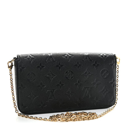 Louis Vuitton Empreinte Pochette Felicie Chain Wallet Black 4 of 11