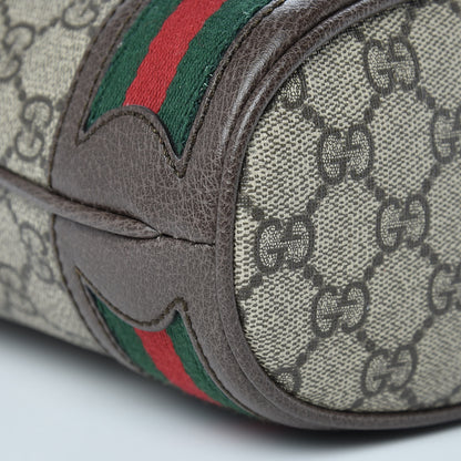 Gucci GG Supreme Monogram Web Small Ophidia Bucket Bag Brown 9 of 10