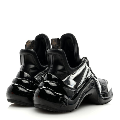 Louis Vuitton Patent LV Archlight Sneakers 37.5 Black Silver 4 of 7