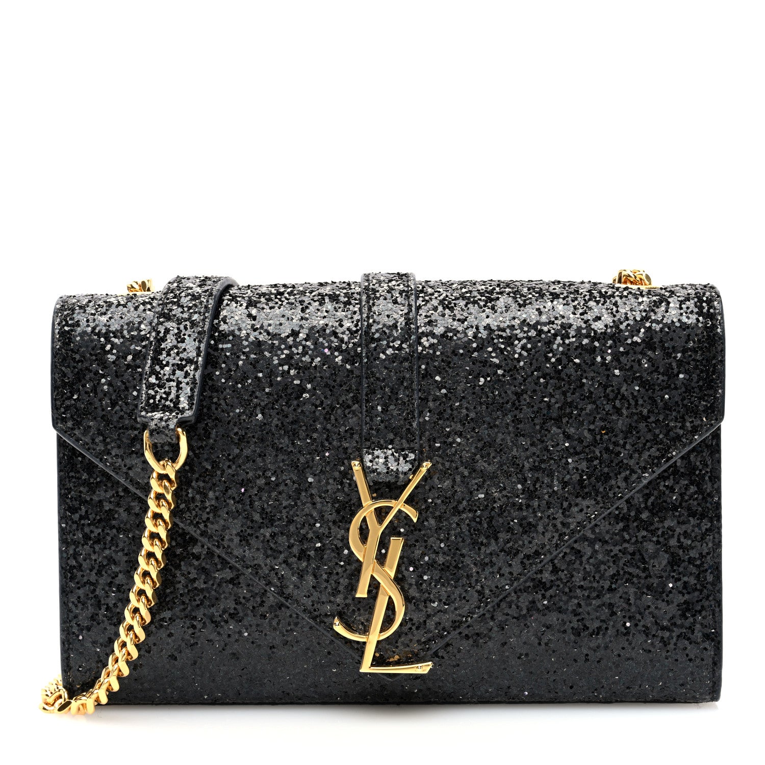 Saint Laurent Glitter Monogram Galactica Satchel Black 1 of 10