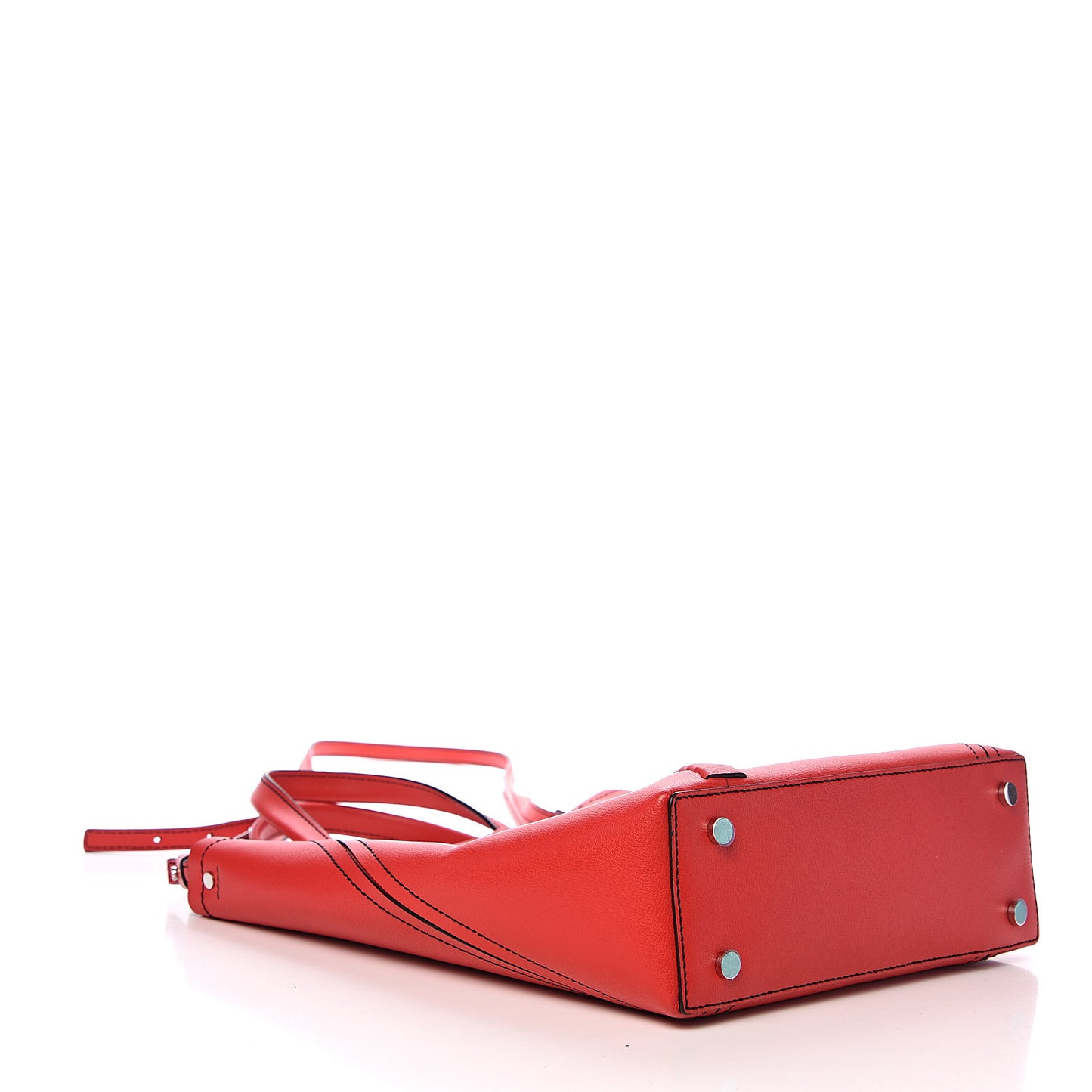 Calfskin Hex Tote Cardinal