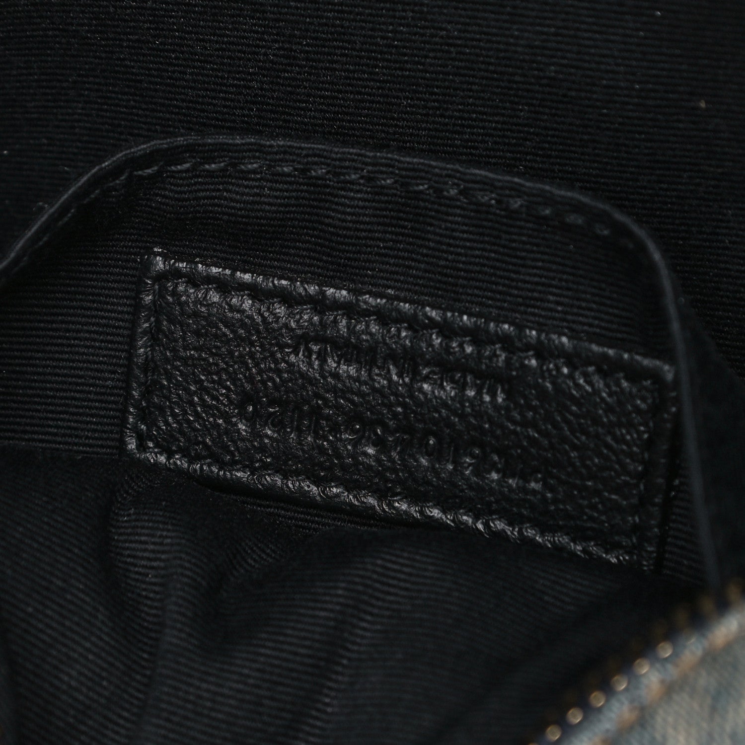 Saint Laurent Denim Quilted Monogram Round Crossbody Bag Rodeo Blue 6 of 8