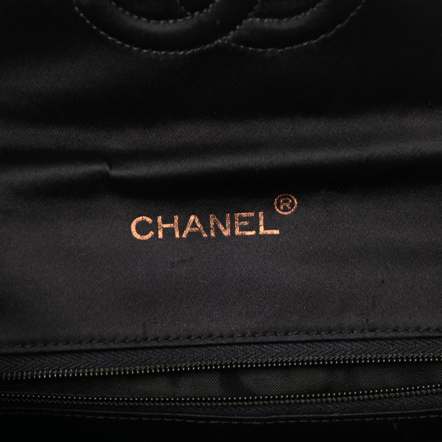 Satin Flap Shoulder Bag Black