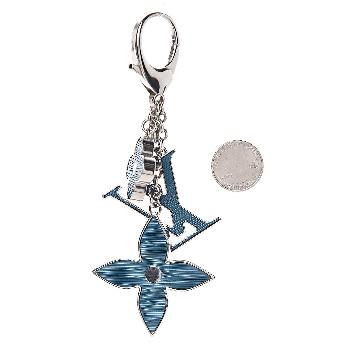 Louis Vuitton Fleur d'Epi Bag Charm Cyan 2 of 2