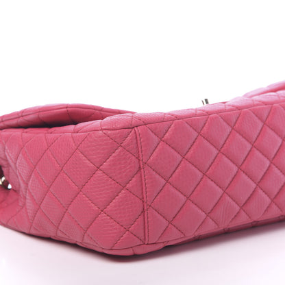 Chanel Calfskin Quilted Small XXL Travel Flap Bag Dark Pink 8 of 11