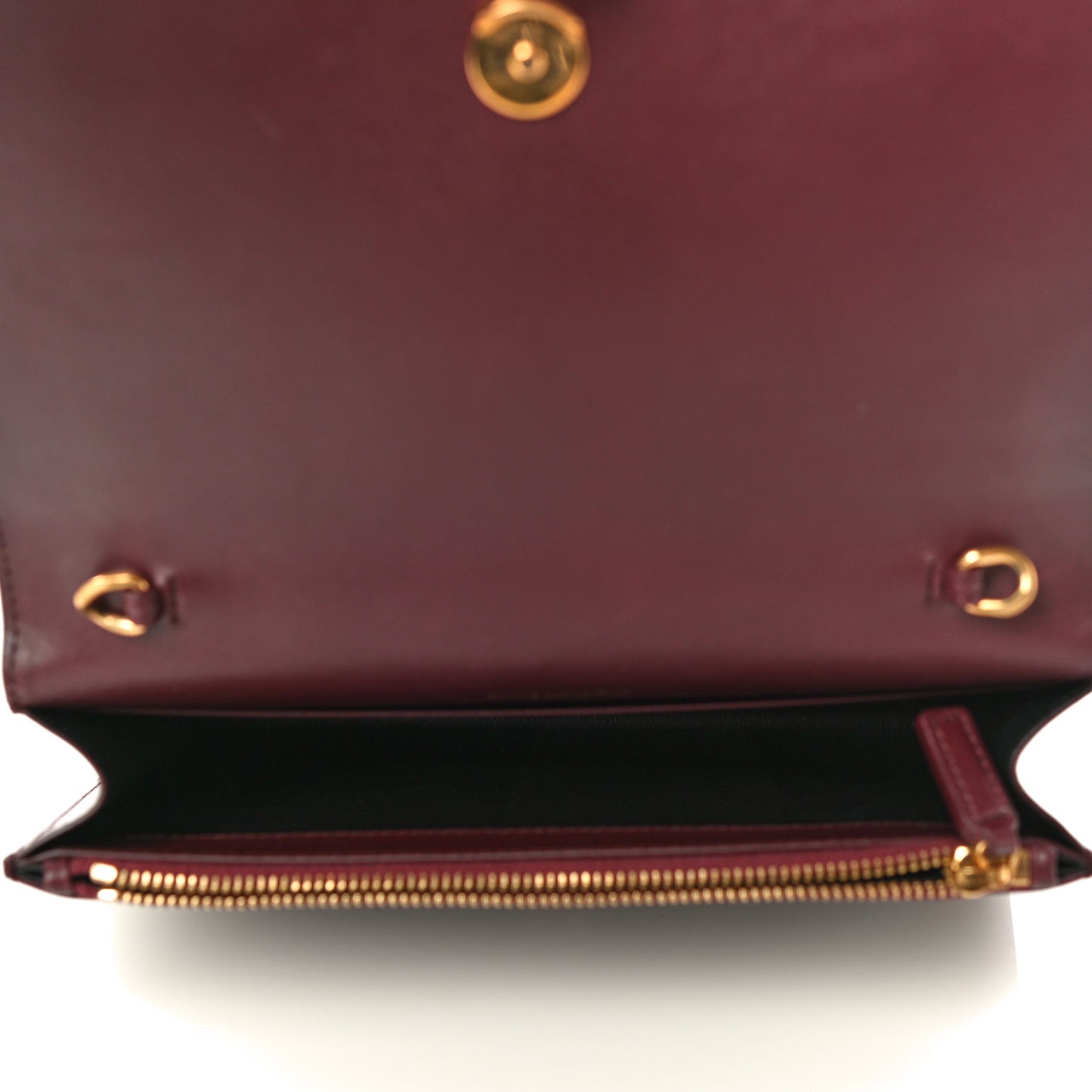 Smooth Calfskin Classic Monogram Kate Tassel Chain Wallet Pallisandre