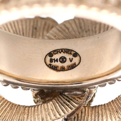Chanel Enamel CC Baroque Ring 6 Black Gold 5 of 5