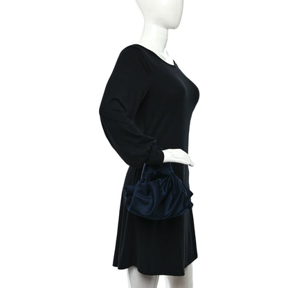 The Row Satin Small Ascot Bag Navy 2 of 9