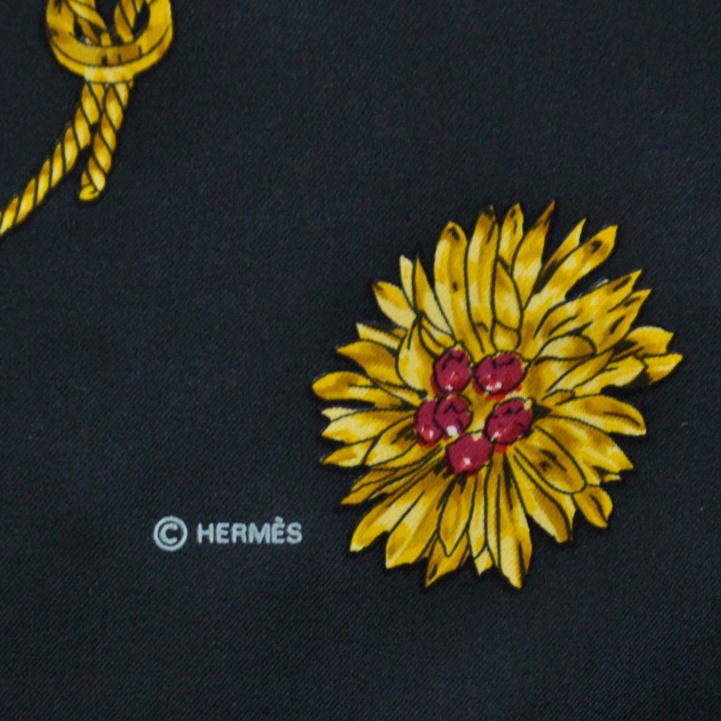 Silk Clips Scarf 90 Black