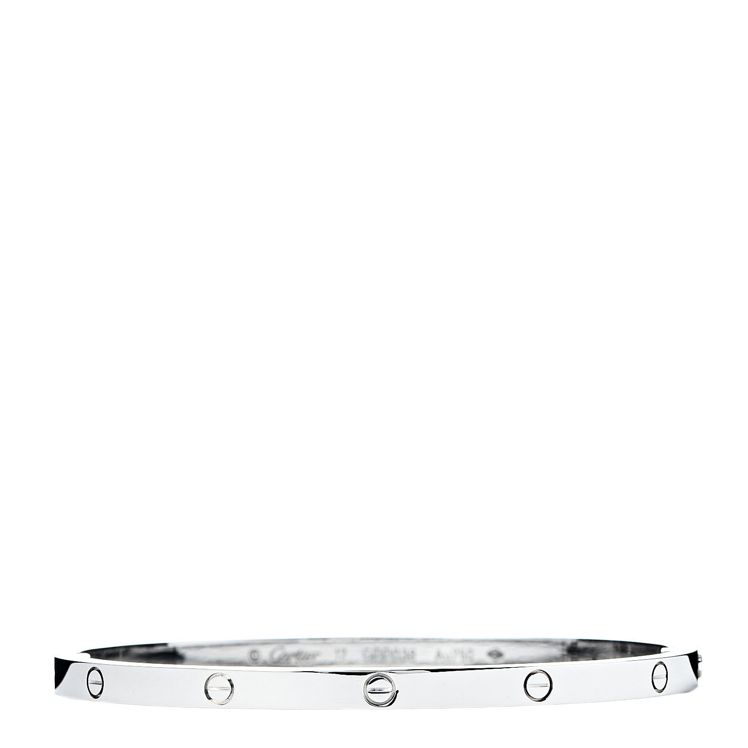 Cartier 18K White Gold Small LOVE Bracelet 17 1 of 6