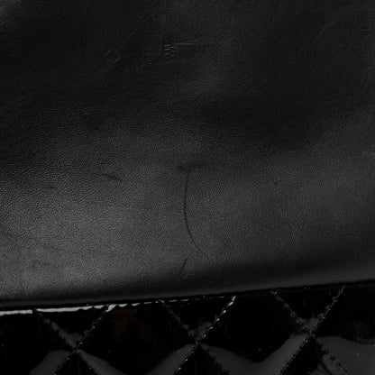 Chanel Lambskin Patent Quilted Large Cosmetic Case Black 10 of 11
