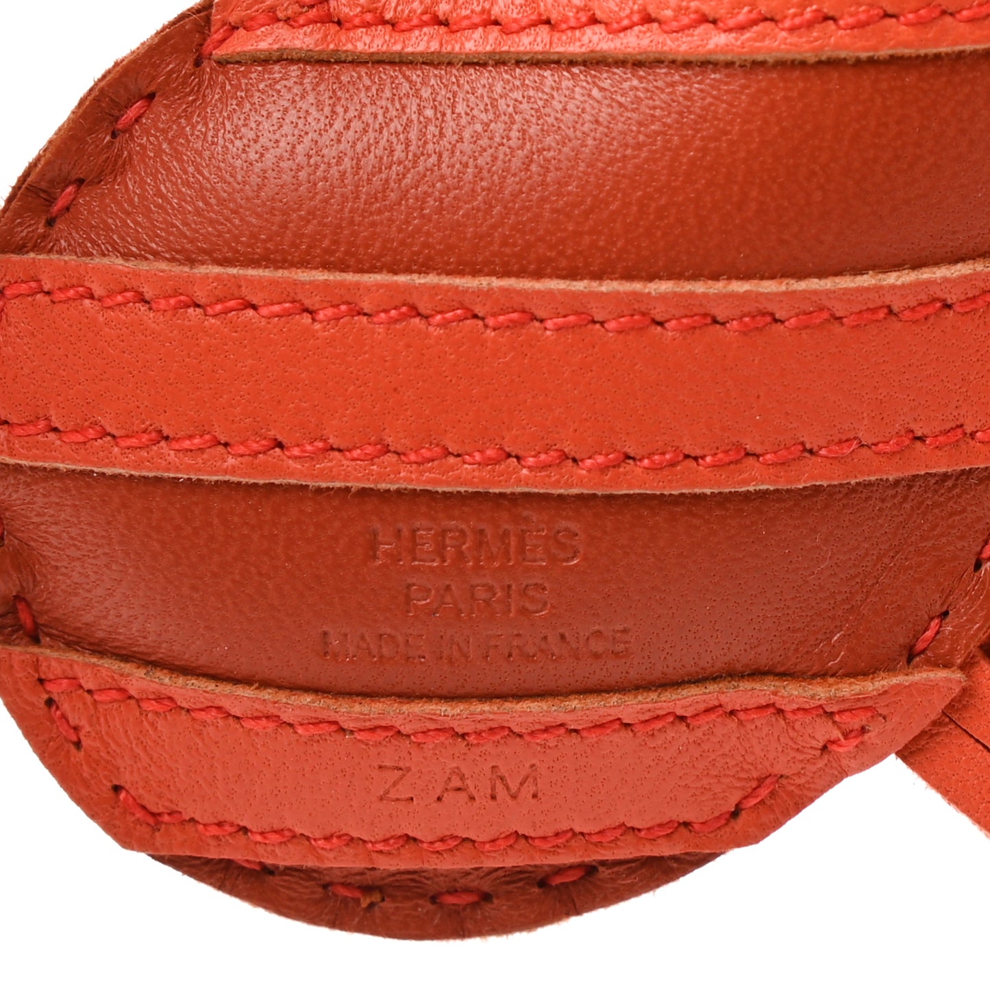 Milo Lambskin Geegee Savannah Bag Charm Cornaline Orange Poppy Rouge Sellier
